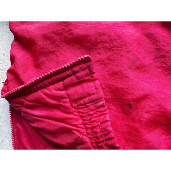 Chicago Bulls 90s STARTER puffer 1/2 Pullover jacket yth M red black NBA vintage - Picture 3 of 7